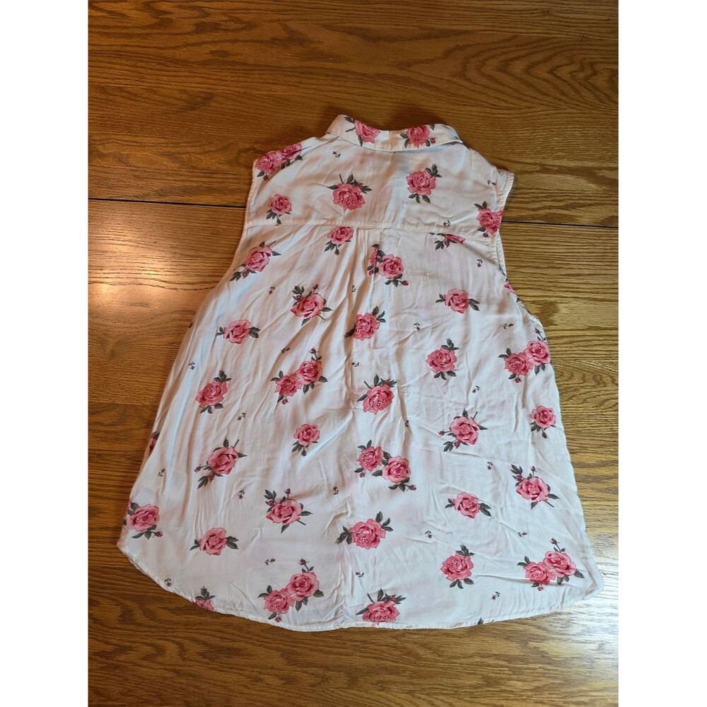 H&M Divided Floral Sleeveless Button Down Blouse Size 12 - Picture 2 of 5